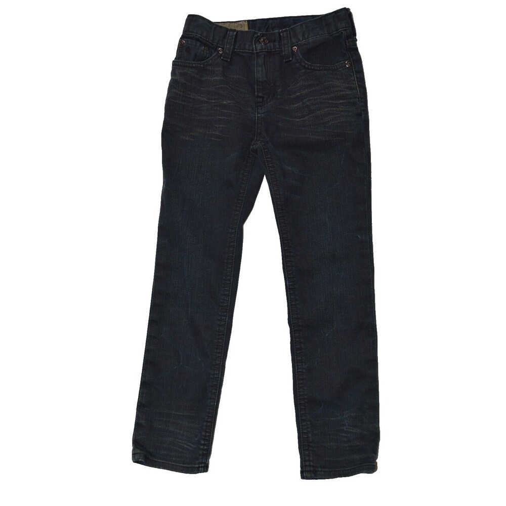 Ralph Lauren Polo Boys Black Straight Leg Jeans Sz 6 adjustable waist
